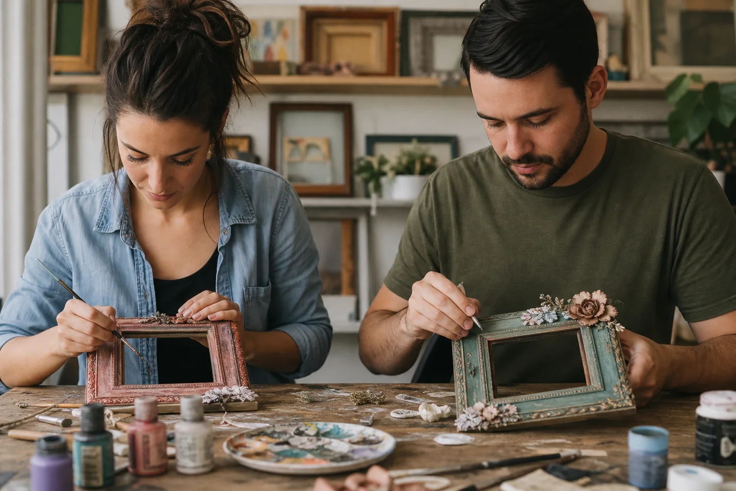 Decorate Thrifted Frames date-night setting.