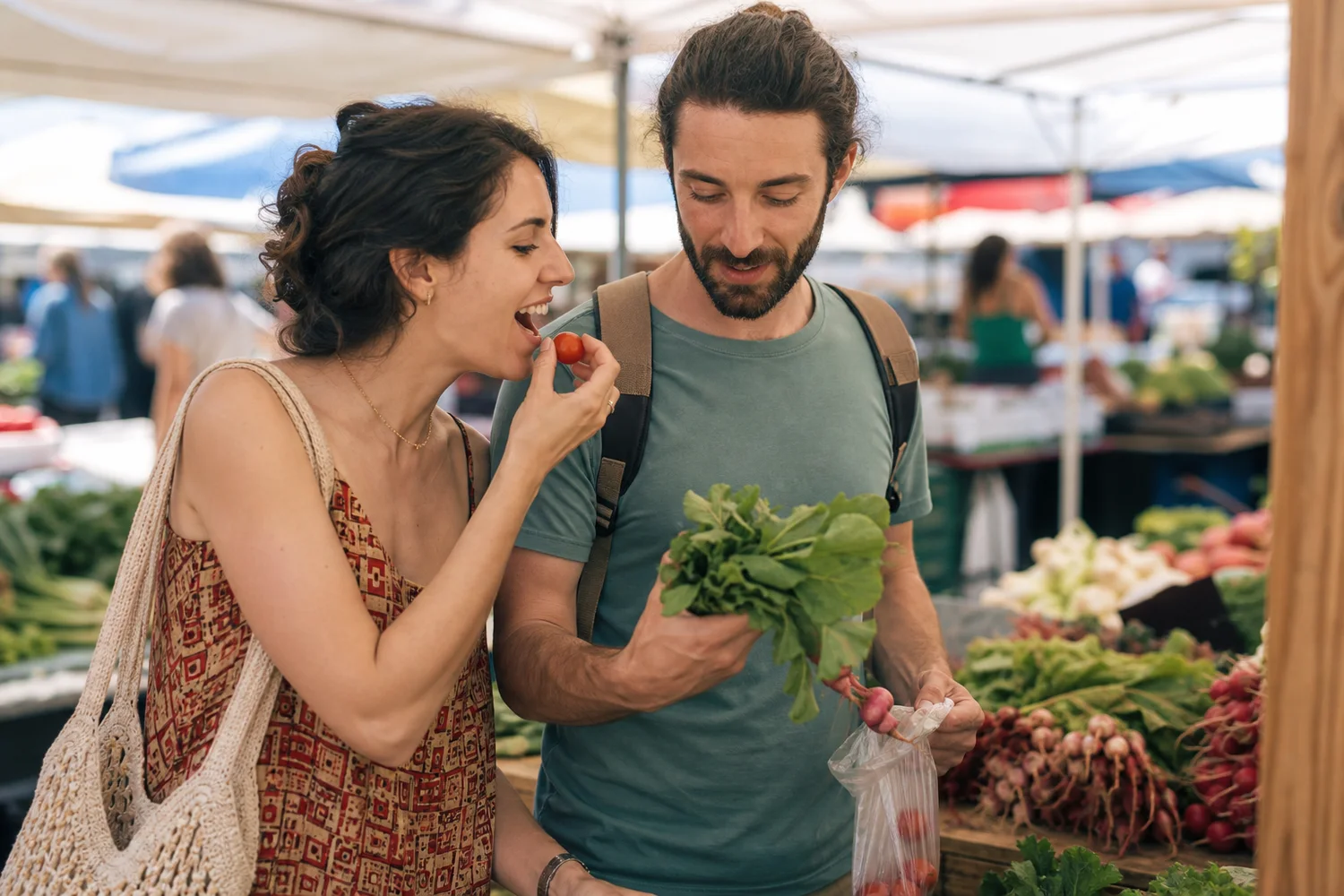 Farmers Market Ten-Dollar Tour date-night setting.