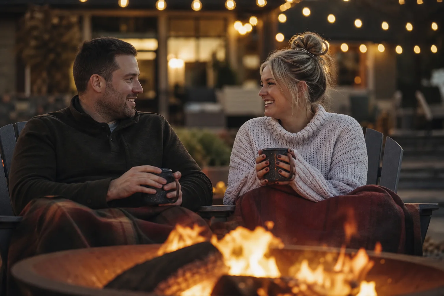 Fire-Pit Question Night date-night setting.