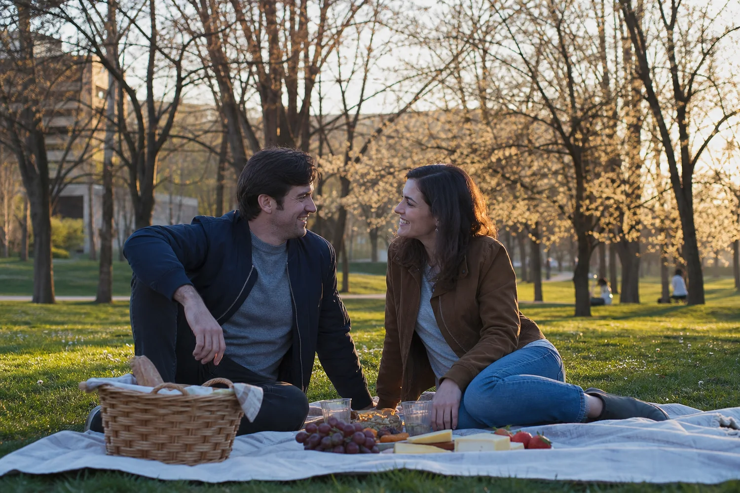 First Warm Evening Picnic date-night setting.