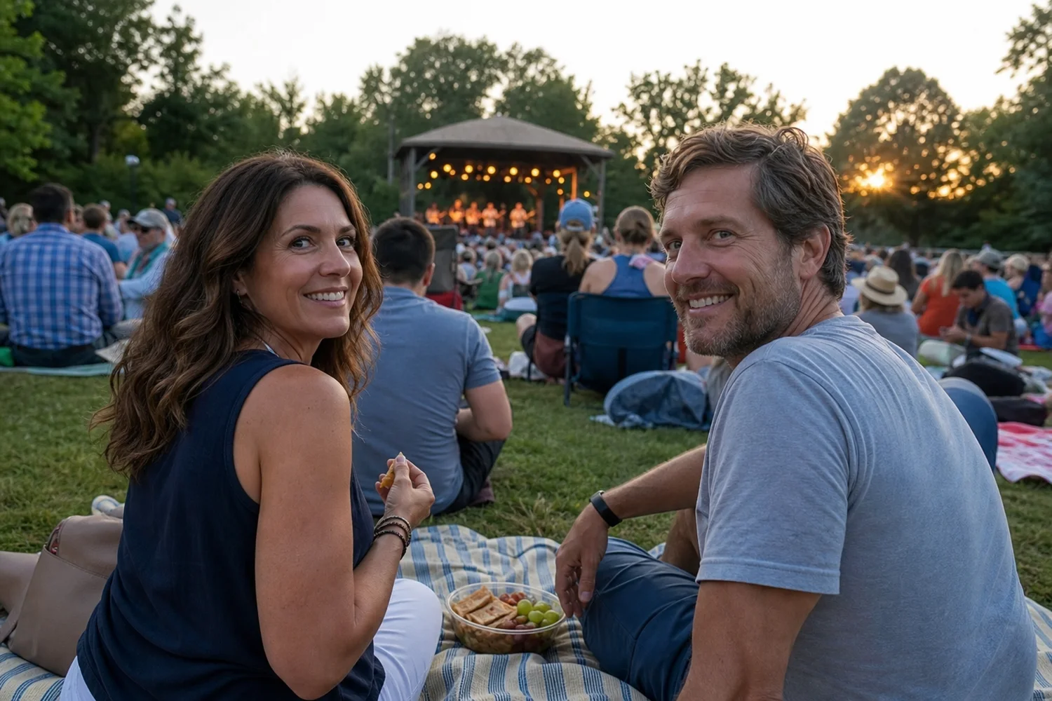 Free Concert Lawn Night date-night setting.