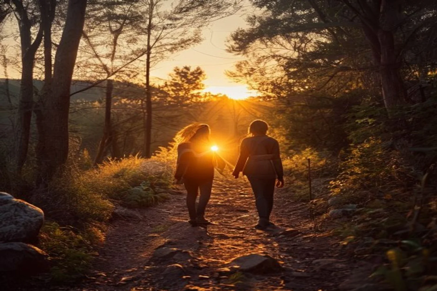 Golden-Hour Trail Walk date-night setting.