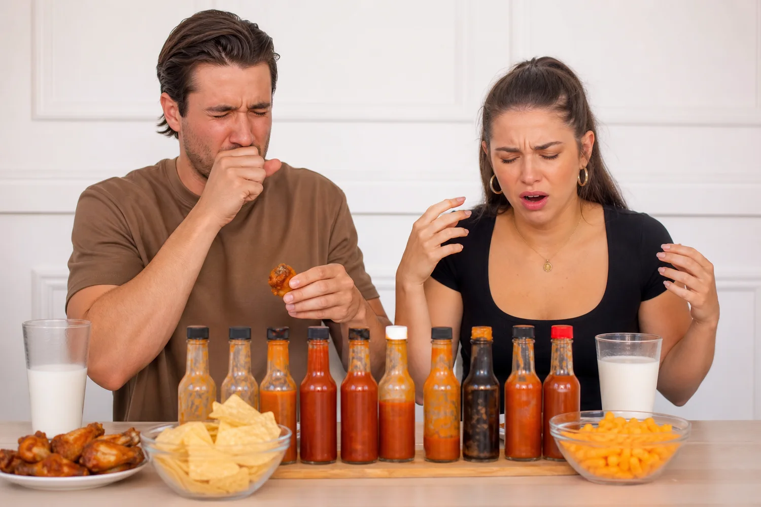 Hot Sauce Ladder date-night setting.