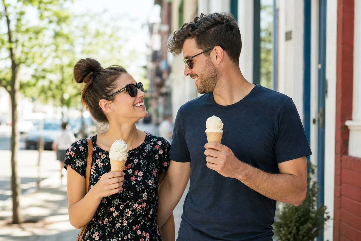 Ice Cream and a Short Walk date-night setting.