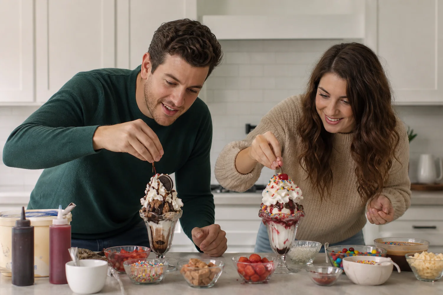 Ice Cream Sundae Draft date-night setting.