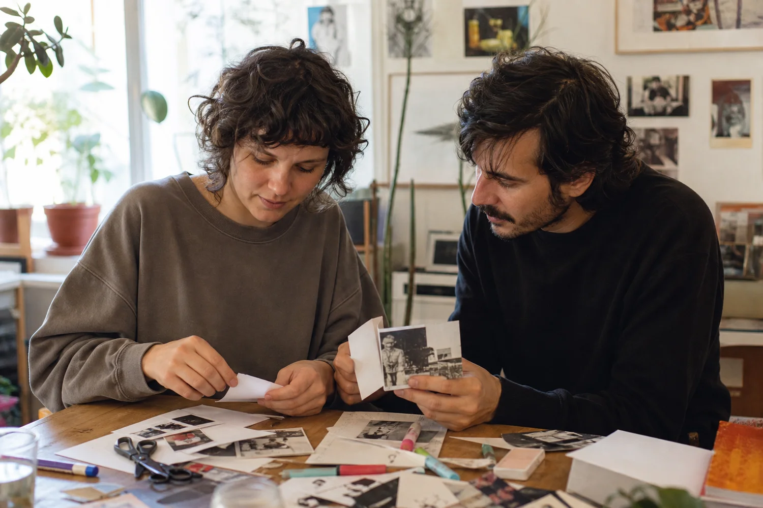 Make a Two-Person Zine date-night setting.