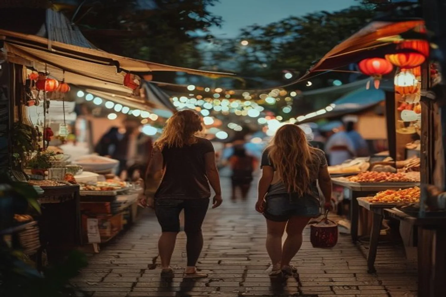 Night Market Wandering Date date-night setting.