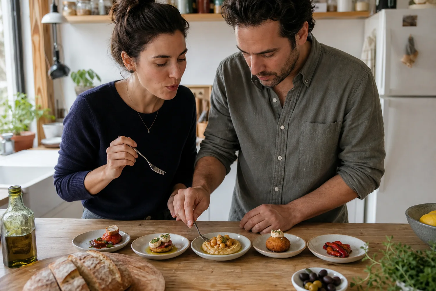 Pantry Tapas Night date-night setting.
