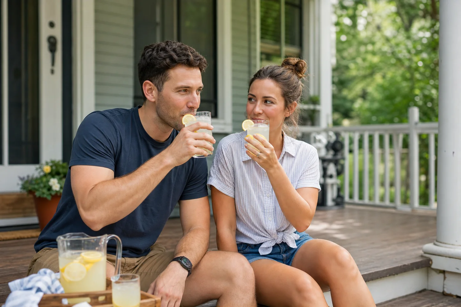 Porch Lemonade Test date-night setting.