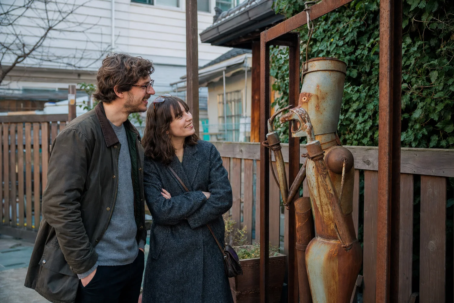 Public Art Hunt date-night setting.