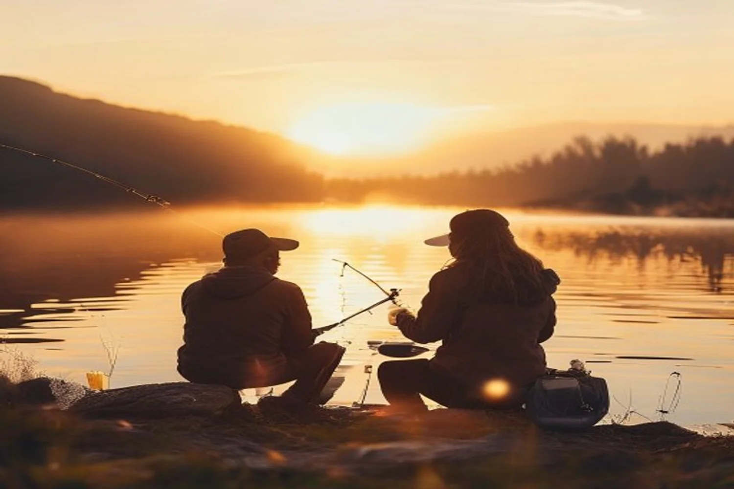 Sunrise Fishing Lesson date-night setting.