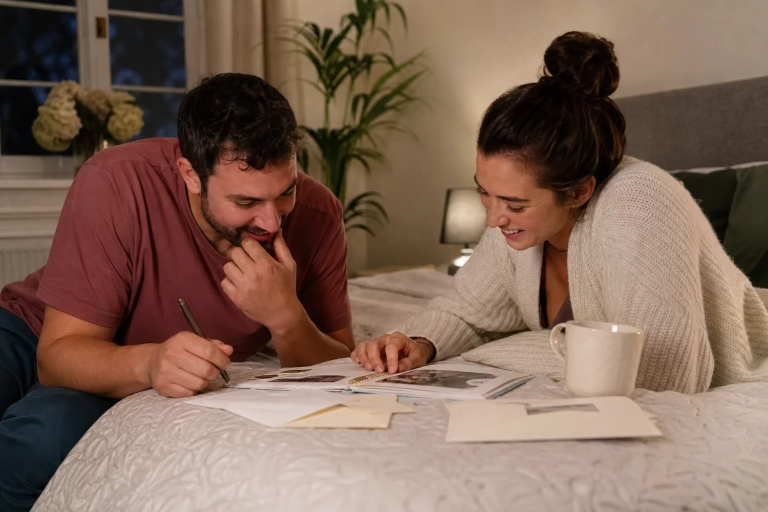 Swap Bedtime, Save the Date date-night setting.