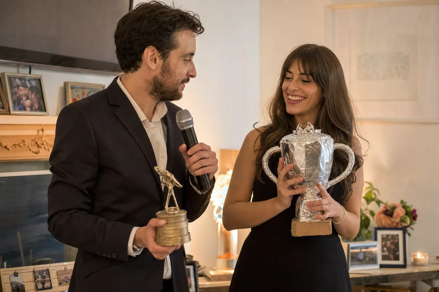 Tiny Awards Ceremony date-night setting.