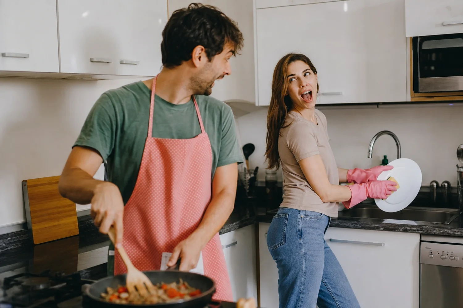 Trade Your Usual Roles date-night setting.