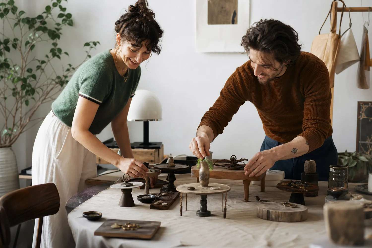 Two-Person Pop-Up Exhibit date-night setting.